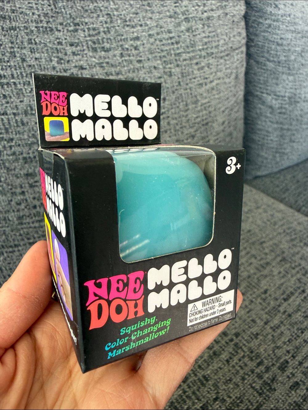 Nee Doh Mello Mallo Kids Color-Changing Marshmallow Toy - Blue